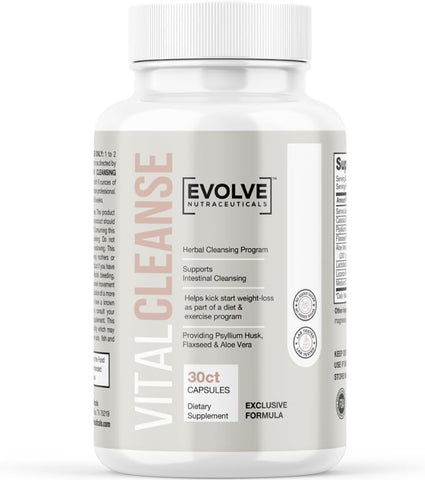Evolve Nutraceuticals - Evolve Vital Cleanse: Fórmula Natural de Desintoxicação, Renova Energia e Vitalidade, Prepare-se para as Férias