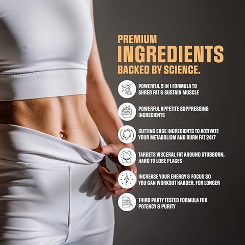 EPN Supplements - Ética Nutrição | Queimador de Gordura Rápido Quick Curves #1 Mais Forte para Mulheres | Supressor de Apetite, Acelerador de Metabolismo | Pílulas Dietéticas Queimadoras de Gordura da Barriga | Funcionam