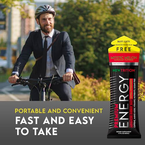 NewTrition - Extra Strength Energy Shots: Disparo de Energia com Cafeína e Vitamina B | 60ml, 100g