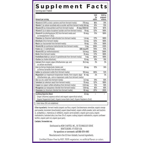 Prenatal Vitamins: Multivitamínico Diário Aprimorado para Gestantes Acima de 35 Anos com Metilfolato e Colina para uma Mamãe Saudável - New Chapter