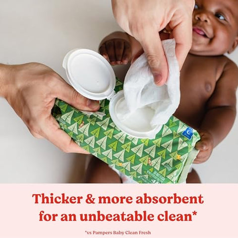 HUGGIES - Huggies Natural Care Lenços Umedecidos para Bebês Sensíveis, Hipoalergênicos, 99% Água Purificada, 3 Pacotes de Reposição (624 Lenços no Total) – Embalagem Variada
