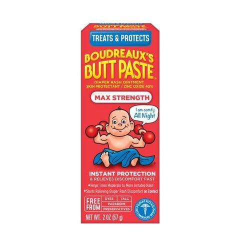 Boudreaux's Butt Paste - Boudreaux’s Butt Paste – Creme para Assaduras de Fraldas, Máxima Proteção, 2 oz (60 ml), 3 Unidades