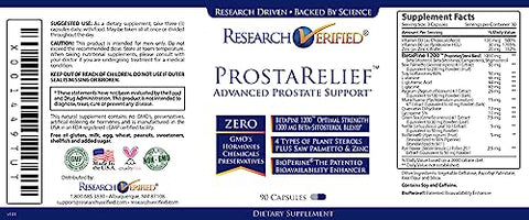 Prosta Relief – Saw Palmetto e Bioperine® – Saúde da Próstata; Bexiga - Research Verified