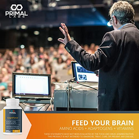 Primal Labs - Primal Health CogniForce – Memória Potente para o Cérebro – 60 cápsulas