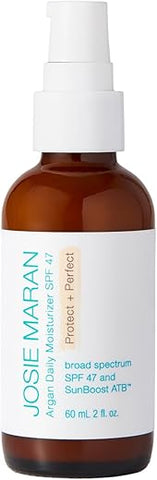 Protetor Solar Diário com Óleo de Argan SPF e SunBoost ATB – Protetor Solar Mineral com Tonalizante SPF 47 – Leve e Livre de Químicos – 50g - Josie Maran