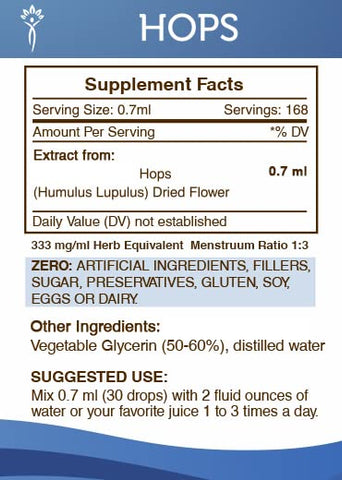 Secrets of the Tribe - Segredos da Tribo Extrato Líquido Sem Álcool de Tintura de Lúpulo, Flor Seca de Lúpulo (Humulus Lupulus) – 118 ml