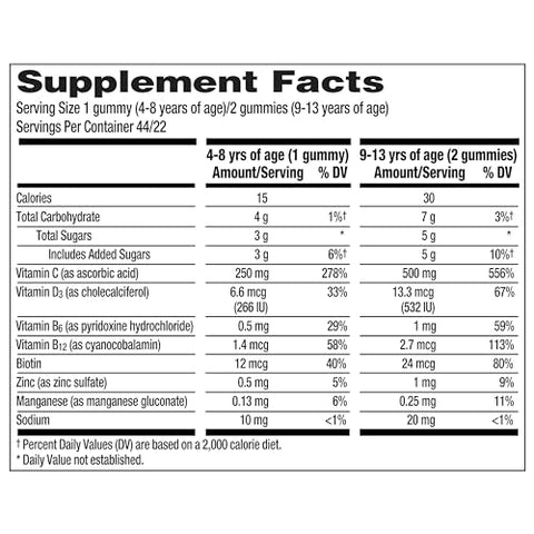 Kidz: Gomas Saborosas com Vitamina C, Vitaminas B e D para Reforço Imunológico – Frutas Divertidas – 44 Unidades - Emergen-C