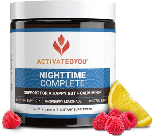 Bebida Noturna Completa para o Bem-Estar Diário – Digestão Suave, Saúde Intestinal, Calma com Prebióticos, Probióticos, 12 Bilhões de UFC - ACTIVATEDYOU