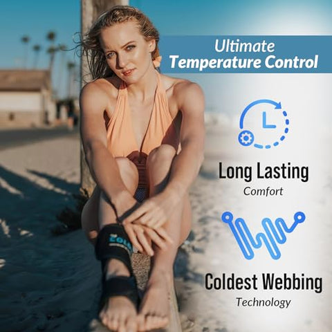 The Coldest Water - Envoltório de Gelo para Alívio da Dor no Tendão de Aquiles, Fascite Plantar e Pés Doloridos | Melhor para Lesões no Tendão de Aquiles | Compressa de Gelo com Gel de Resfriamento | Marca: Coldest Foot