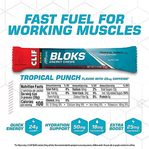 Clif Bloks - CLIF BLOKS – Energia em Gomas – Kit Sortido – Sem OGM – Baseado em Plantas – Combustível Rápido para Ciclismo e Corrida – Carboidratos e Eletrólitos Rápidos – Pacotes de 60g (12 Unidades)