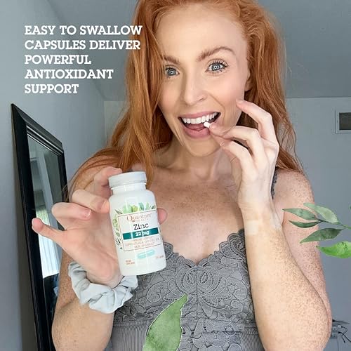 Suplemento de Zinco Gluconato 22mg para Impulso Diário à Imunidade, Energia, Olhos Saudáveis, Cabelo e Pele - Quantum Health