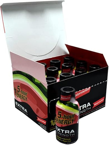 5-hour ENERGY - 5hr Energy Extra Strength Melancia (12) – Energético de Alta Potência 5hr Energy – 60ml
