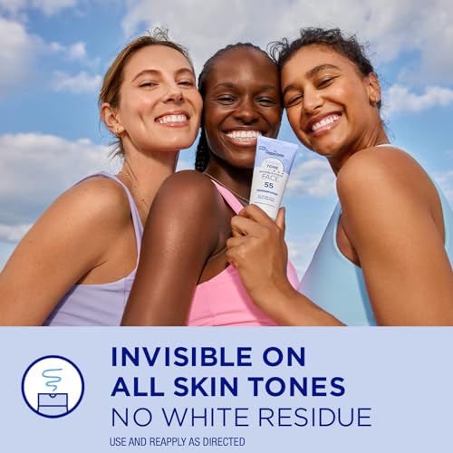 Protetor Solar Facial FPS 55, Leve, Transparente para Todos os Tons de Pele, 60 ml - Coppertone