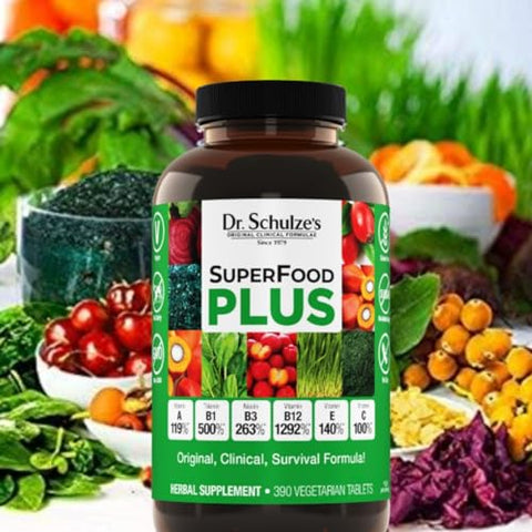 Dr. Schulze's - Dr. Schulze’s SuperFood Plus | Vitamina – Energize seu dia com o SuperFood Plus do Dr. Schulze | 100% natural e repleto de nutrientes essenciais | Embalagem de 500g