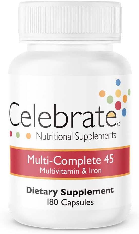 Celebrate Bariatric Supplements - Celebrate Vitamins Multi-Complete – Multivitamínico Diário de 45mg de Ferro para Pacientes de Cirurgia Bariátrica – Vitaminas Essenciais para Gastrectomia em Manga e Bypass Gástrico