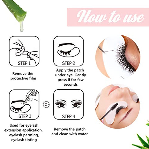 Kit de Patches de Gel para Cílios GreenLife 100% Natural com Colágeno e Aloe Vera – 400 pares