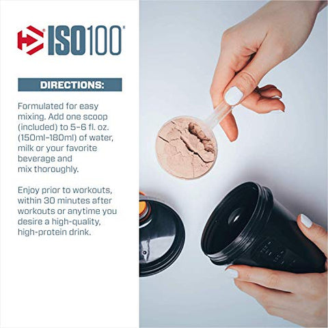 ISO100 Proteína Hidrolisada em Pó, Branco, Baunilha Gourmet, 725g - Dymatize