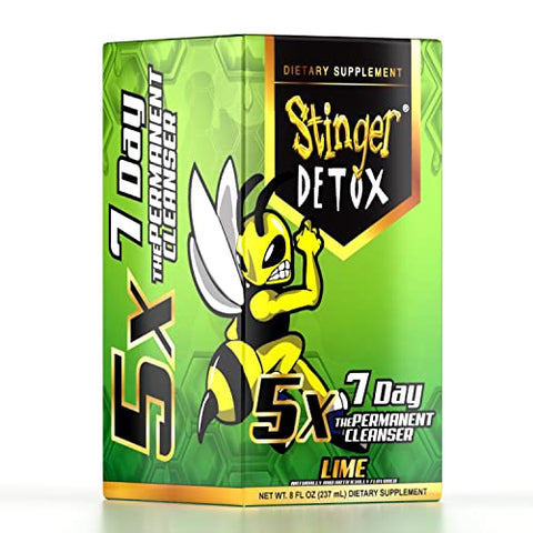 5X 7-Dias Extra Forte Bebida Permanente – Sabor Limão – 240 ml - Stinger Detox