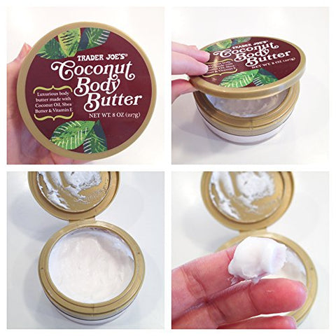 TJ's - Trader Joe’s Manteiga Corporal de Coco, 8 Onças (Pacote com 2) – Hidratante Natural para Pele
