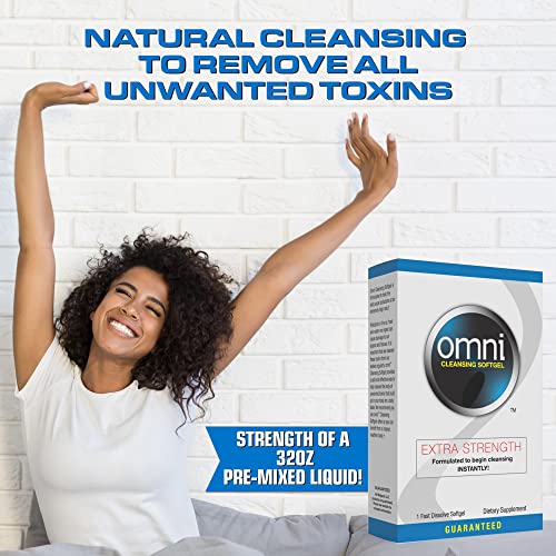 Omni Herbal Cleanse Detox – Softgel Detox Extra Forte – Sistema de Desintoxicação Completa – Limpeza Rápida em Um Dia (2 Pacotes) - Wellgenix