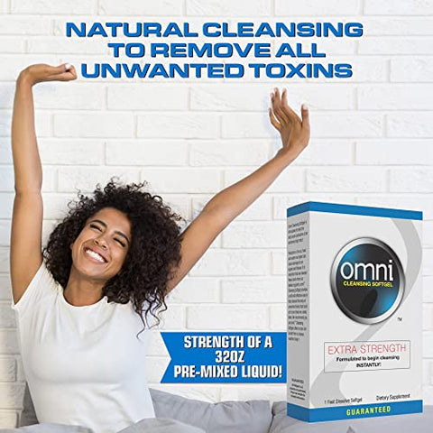Omni Herbal Cleanse Detox – Softgel Detox Extra Forte – Sistema de Desintoxicação Completa – Limpeza Rápida em Um Dia (2 Pacotes) - Wellgenix