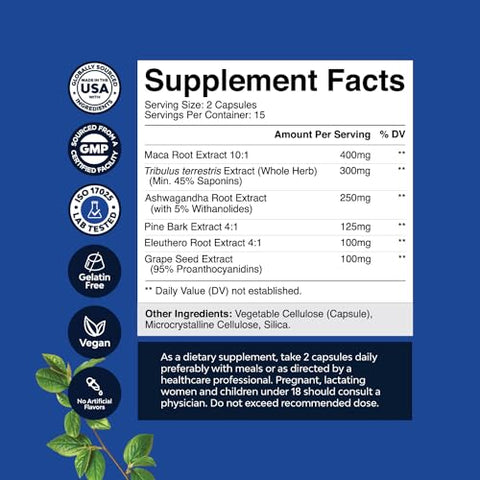 Natures Craft - Pacote de Erva Daninha do Bode Excitado para Aumento Masculino de Resistência – Potencialize sua performance!