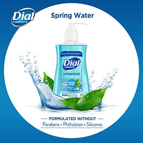 Sabonete Líquido Antibacteriano Dial Água de Nascente 221ml, Azul, 12 Unidades