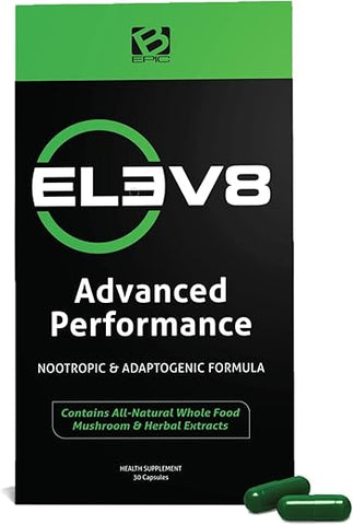 BEPIC - ELEV8 – Suplemento Avançado de Desempenho | 30 Dias de Fornecimento (30 Cápsulas) | Desvende Segredos Medicinais Antigos para Saúde e Funcionamento Ótimos | Embalagem Pode Variar
