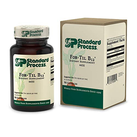 Standard Process Inc. - Standard Process for-Til B12 – Vitalidade de Alimentos Integrais e Suporte Imunológico com Tillandsia, Lactato de Cálcio, Ácido Ascórbico, Musgo Espanhol, Germen de Trigo, Farinha de Aveia – 90 Cápsulas