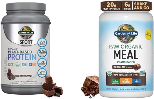 Proteína Vegana em Pó para Esportes, Chocolate – Probióticos | 100% Orgânica | Alta Qualidade - Garden of Life