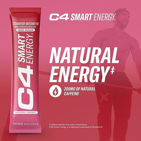 Cellucor - C4 Smart Energy – Packs de Pó em Sachê – Combustível de Desempenho Sem Açúcar – Energia Inteligente – Marca C4