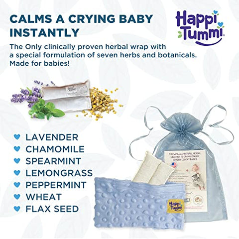 Happi Tummi - Alívio de Cólicas e Gases para Bebês e Infantes – Faixa Aquecida para Barriga de Recém-Nascidos – Faixa de Aromaterapia para Desconforto Abdominal e Constipação