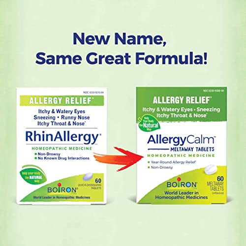 AllergyCalm – Alívio de Alergias e Sintomas de Rinite e Febre do Feno – 60 Comprimidos - Boiron