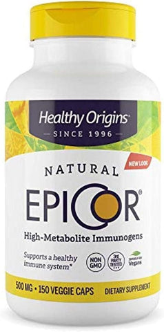 EpiCor: Cápsulas de Suporte Imunológico à Base de Plantas, 500 mg – Livre de Glúten - Healthy Origins