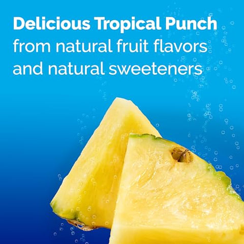 Kidz Immune Plus Crystals – Suplemento de Suporte Imunológico On-The-Go com Vitamina C, Vitamina D, Vitaminas do Complexo B, Zinco e Manganês, Sabor Tropical Punch – 28 Sachês Stick - Emergen-C