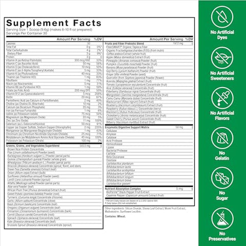 Force Factor - FORCE FACTOR Smarter Greens em Pó Diário para Energia e Imunidade – 100g