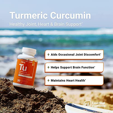 Curcuma Turmeric – Articulações, Coração – 60 cápsulas - Essential Elements