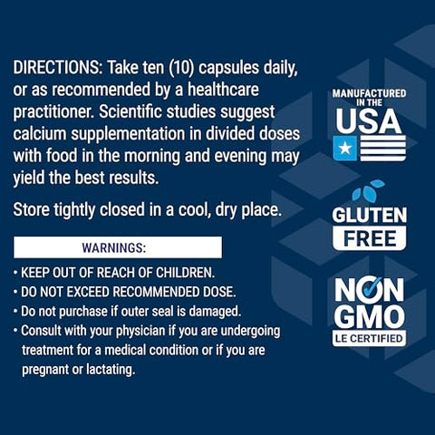 Fórmula Intensiva para Saúde Óssea Dr. Strum’s da Life Extension – Cissus quadrangularis, Cálcio, Vitamina D3, K2, Magnésio, Zinco, Potássio, Boro – Suporte para a Saúde Óssea – Livre de Glúten