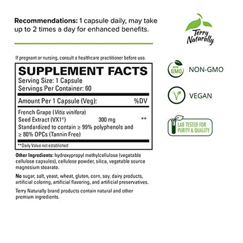 Clinical OPC – Saúde Cardiovascular | Antioxidante Potente | 60 Cápsulas - Terry Naturally