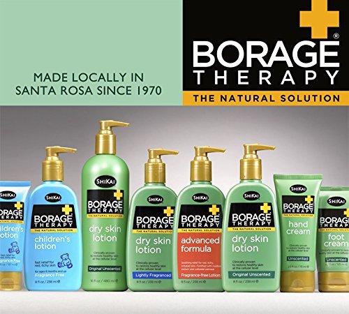 Borage Therapy Loção Hidratante para Pele Seca (480ml, Pacote com 2) Skincare sem Fragrância | Hidratante para Mãos Secas - ShiKai