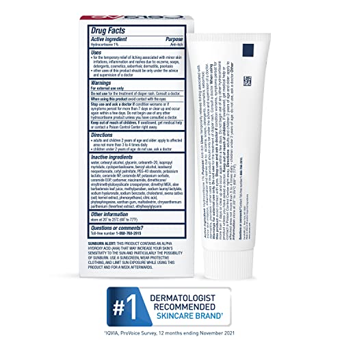 Creme Anti-Coceira 1%% Hidrocortisona | Alívio sem Fragrância para Pele com Tendência a Eczema - CeraVe