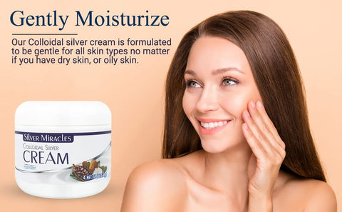 Creme de Prata Coloidal Silver Miracles – 120ml – Creme de Cura para Pele de Prata Coloidal – Sem Perfume e Corante – Hidrata a Pele Seca – Feito com Prata Pura 99.999%