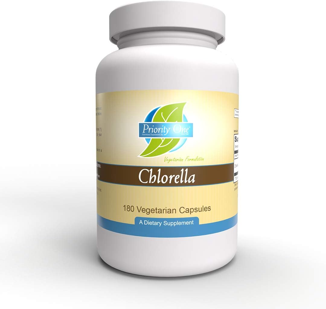 Vitamins Chlorella 180 Cápsulas Vegetarianas Suporte para um Sistema Imunológico Saudável - Priority One