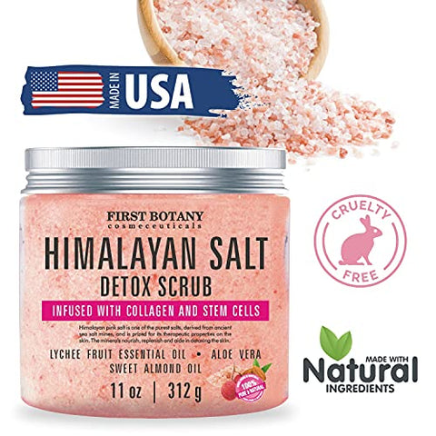 Esfoliante Corporal de Sal do Himalaia com Colágeno – 200g - First Botany