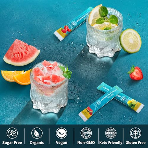 OZENKE - Pacotes de Pó de Eletrólitos, 30 Sticks de Hidratação Sem Açúcar, Mistura de Bebida de Eletrólitos em Pó para Hidratação Rápida, 6 Sabores