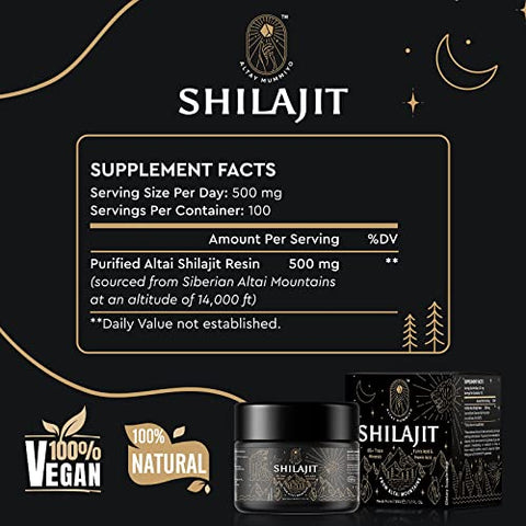 ALTAY MUMMIYO - Resina de Shilajit com Ácido Fúlvico – Potencialize sua saúde com o poder da natureza