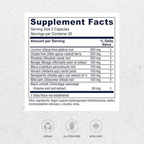 FemRebalance: Suporte ao Equilíbrio Hormonal para Mulheres, Vegano, 60 Cápsulas - Vitanica