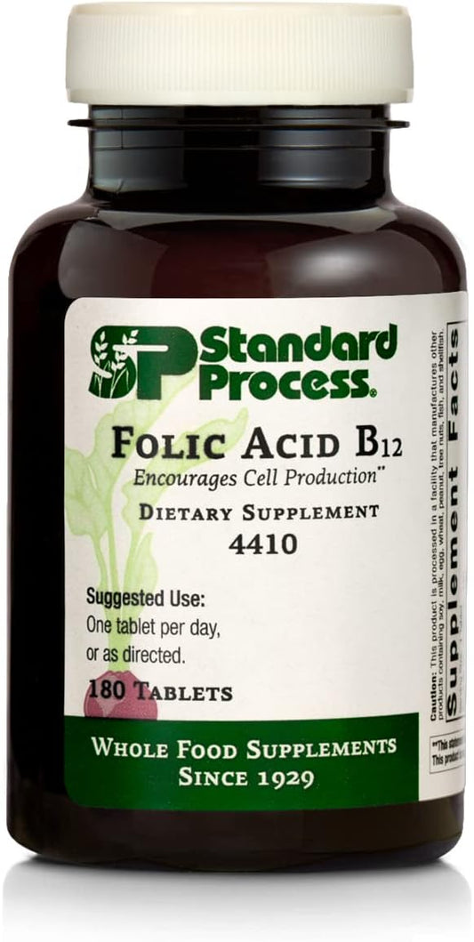 Standard Process Inc. - Standard Process – Ácido Fólico B12-180 Comprimidos | Comprimidos de 180 | Marca Standard Process