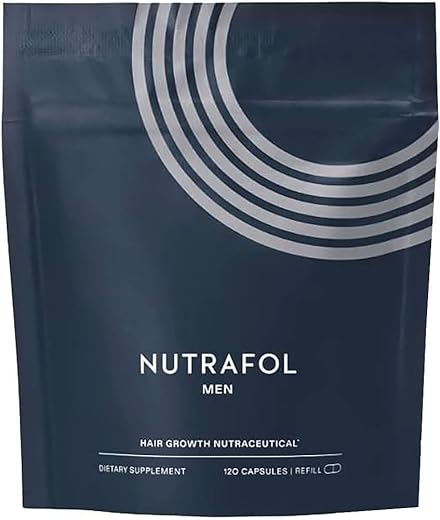 Men: Crescimento Capilar Testado Clinicamente | Cabelos Mais Espessos | Cobertura do Couro Cabeludo | Recomendado por Dermatologistas | 1 Mês 1 Refil - Nutrafol