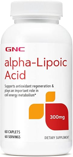 Ácido Alfa-Lipóico 300mg | Suporta Regeneração Antioxidante e Desempenha um Papel Importante no Metabolismo Energético Celular | 60 Cápsulas - GNC